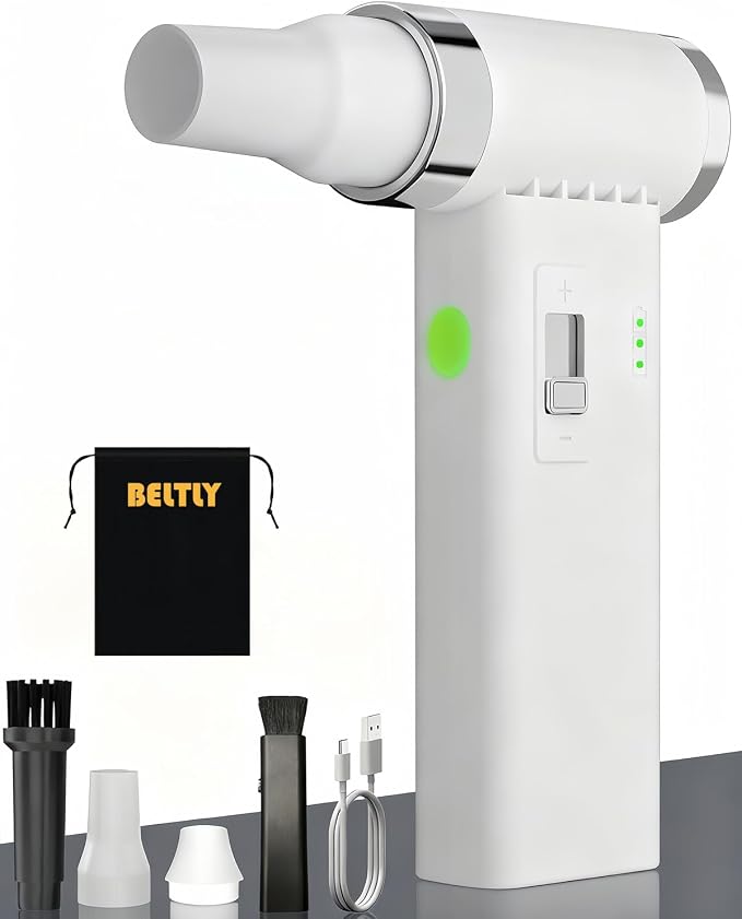 Compressed Air Duster – 110, 000 RPM Super Power Cordless FT03 Electric Blower by BELTLYAirDusterCarVacuum