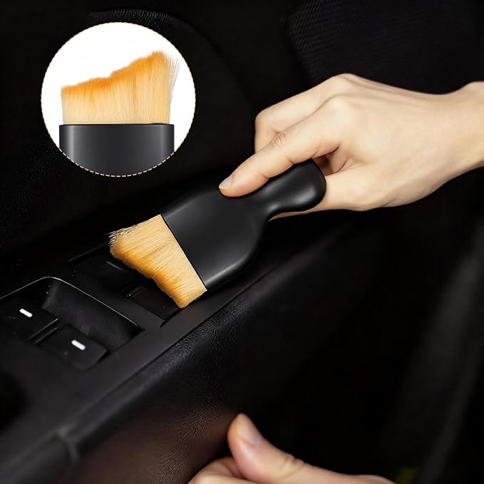 4 PCS Soft Bristle Car Interior Brush, Curved Design Cars Duster Interiors - Image 5