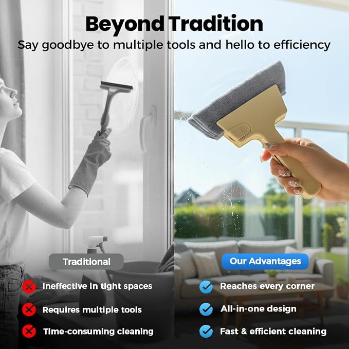 Kafia Magic Window Track Cleaner, Window Groove Cleaning Brush Tools Set - Image 3