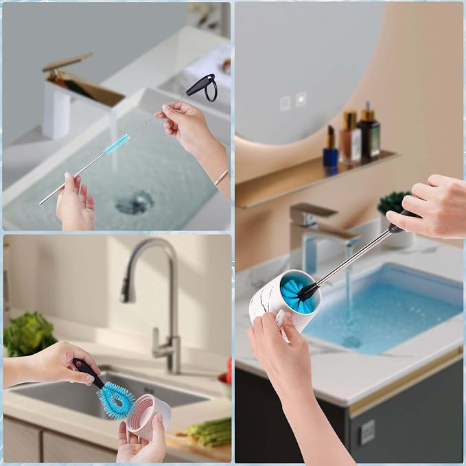Water Bottle Cleaner Brush，Bottle Brush Tube Cleaning Lab Set - Image 6
