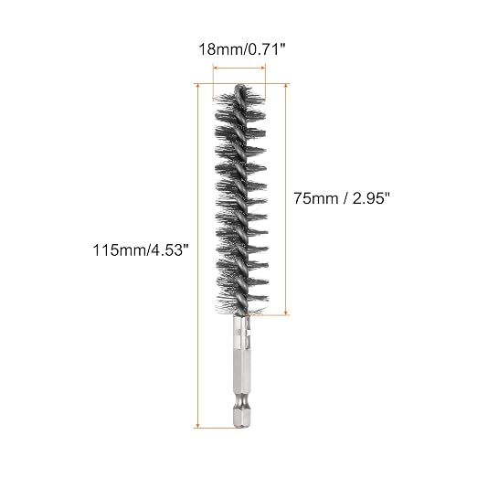 HARFINGTON 5Pcs Bore Brush Stainless Steel 18mm Dia Cleaning Twisted Wire Brush - Image 2