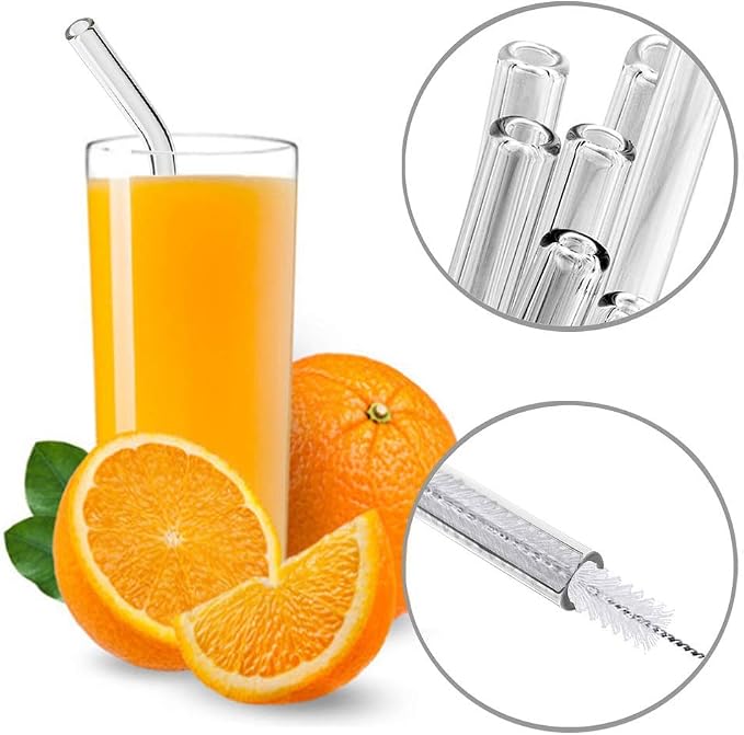 16 Pack Reusable Glass Straws, Milkshakes - Image 3