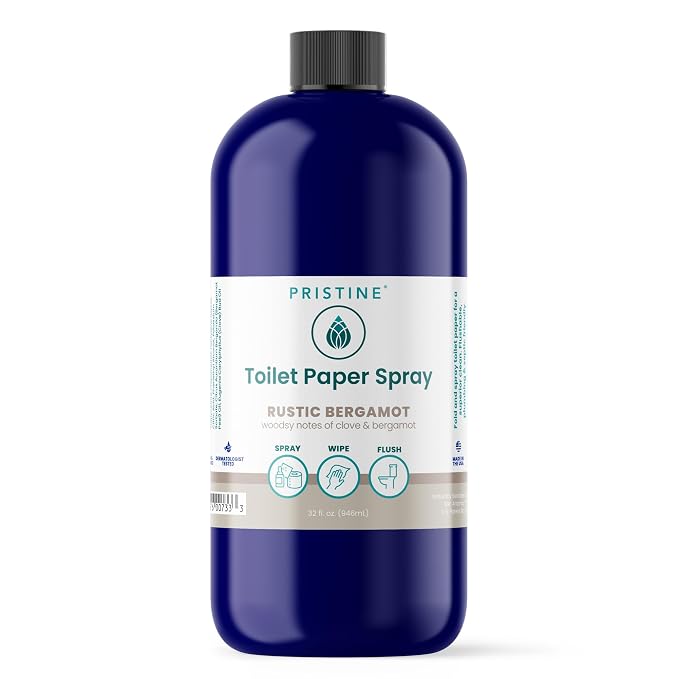 PRISTINE Toilet Paper Spray Instead of Wipes and Bidets by PRISTINE