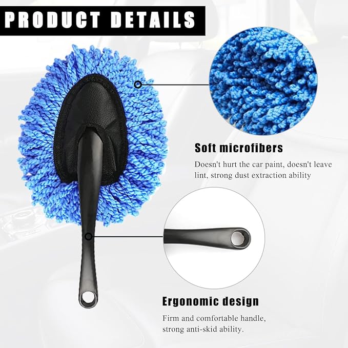2 PCS Car Dash Duster Brush, Super Soft Microfiber Multi-Functional Car - Image 3