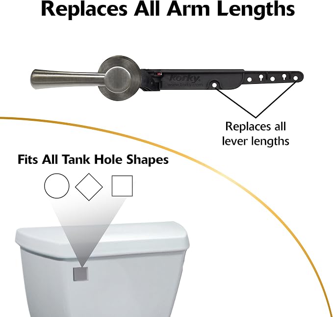 Korky Strong Arm Metal Toilet Handle and Lever - Image 6