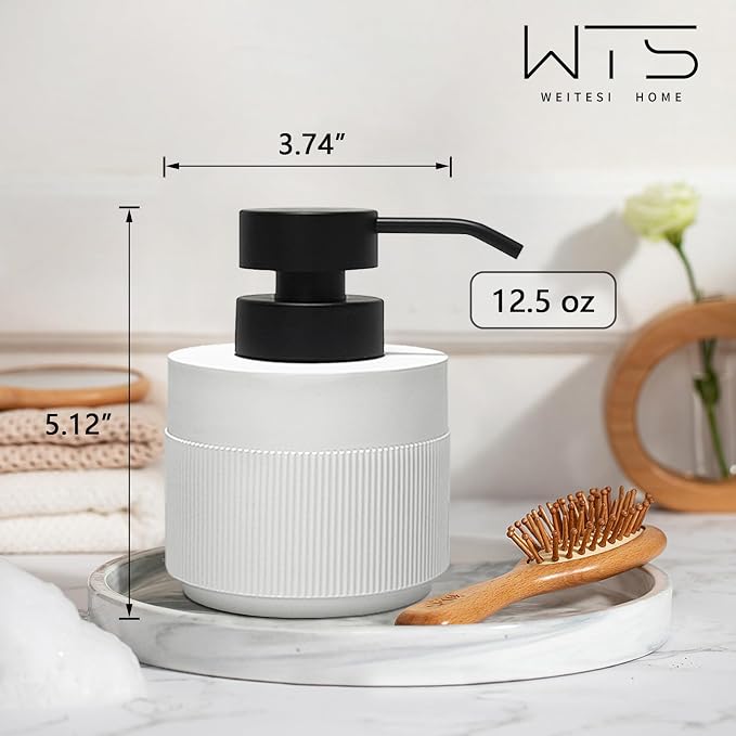 Resin Soap Dispenser for Bathroom, Hand Lotion Liquid Dispenser Easy-to-Press - Image 2