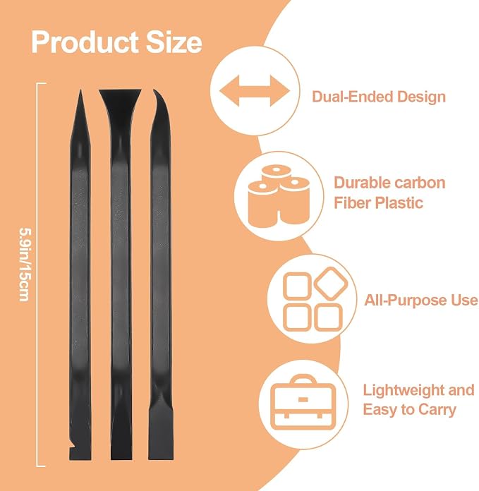 18 Pcs Plastic Multi-Purpose Scraper Tool, Dual-Ended Scraper Perfect - Image 3