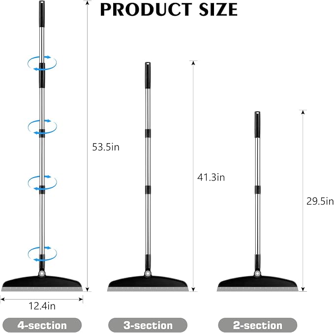 Multifunction Magic Broom, 54 Inch Adjustable Long Handle Silicone Floor - Image 2