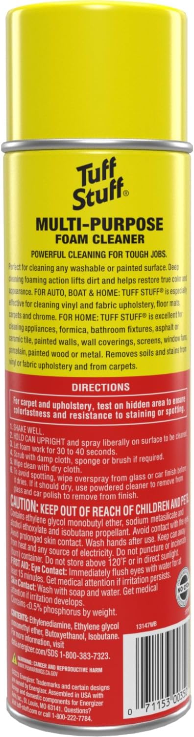 Tuff Stuff Multi-Purpose Foam Cleaner, Use on Car Interior, 22 Oz Each - Image 8