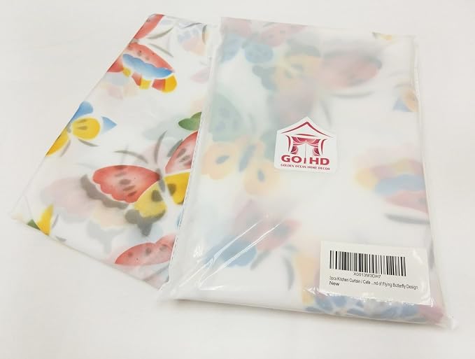 GOHD - 3pcs Kitchen Curtain/Cafe Curtain Set, Air-Brushed by Hand of Flying - Image 5