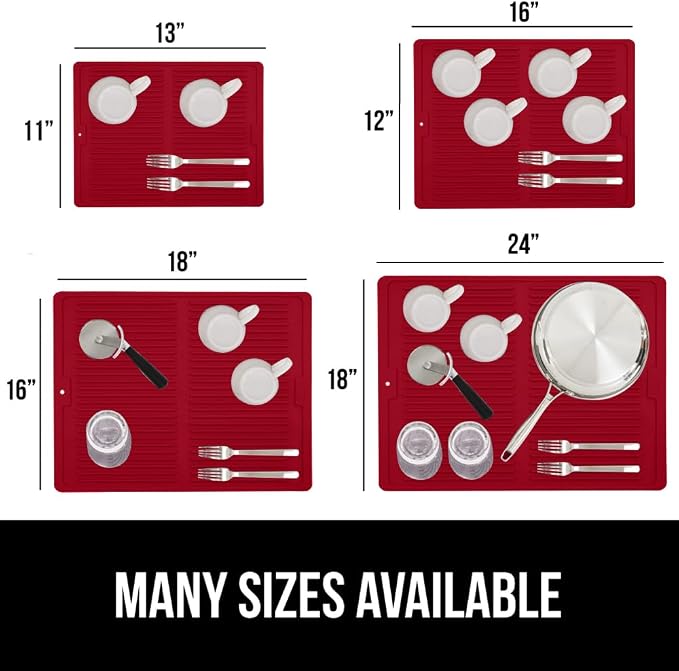 GORILLA GRIP 100% BPA-Free Patented Silicone Dish Drying Mat - Image 5