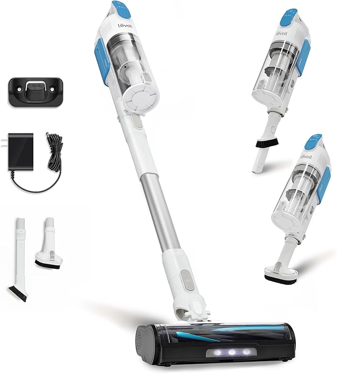 LEVOIT Cordless Stick Vacuum, Anti-Tangle, LED Headlights, Removable Battery by Levoit