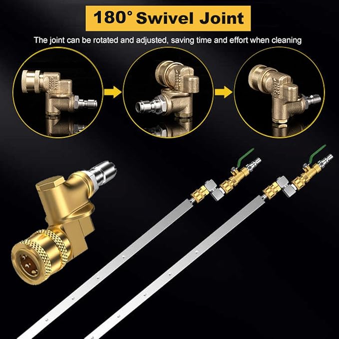 39'' Pressure Radiator Cleaning Wand, 4500 PSI Radiator Flush and Cleaner Tool - Image 2