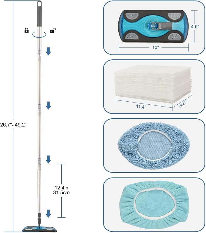 Layers Sweeper Mop Starter Kit, Small Sweeping Flat Mop - Image 2