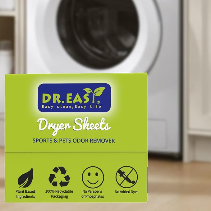 Dr.Easy SPORTS & PETS ODOR REMOVER Fruits Fresh Dryer Sheets, 200 Sheets - Image 6