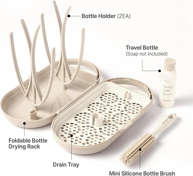 MOTHER-K Travel Baby Bottle Drying Rack Set - Image 2