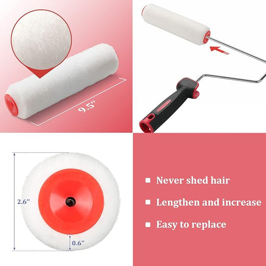 Paint Roller extension pole, 48in Brush kit Multi-Function Paint Roller kit - Image 2