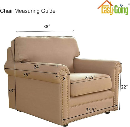 Easy-Going Stretch Chair Sofa Slipcover 1-Piece Couch Sofa Cover Furniture Protector Soft with Elastic Bottom for Kids, Pet. Spandex Jacquard Fabric Small Checks (Chair, Wine)
