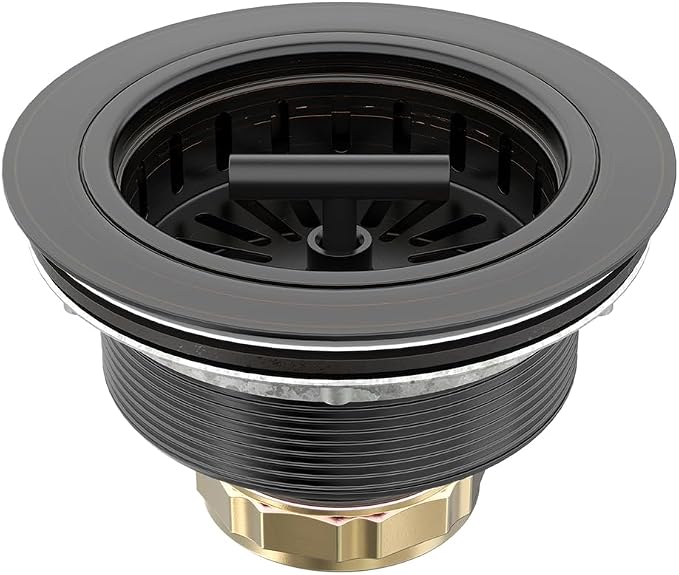 KONE 3-1/2 Inch Bronze Kitchen Sink Drain Assembly Kit by KONE