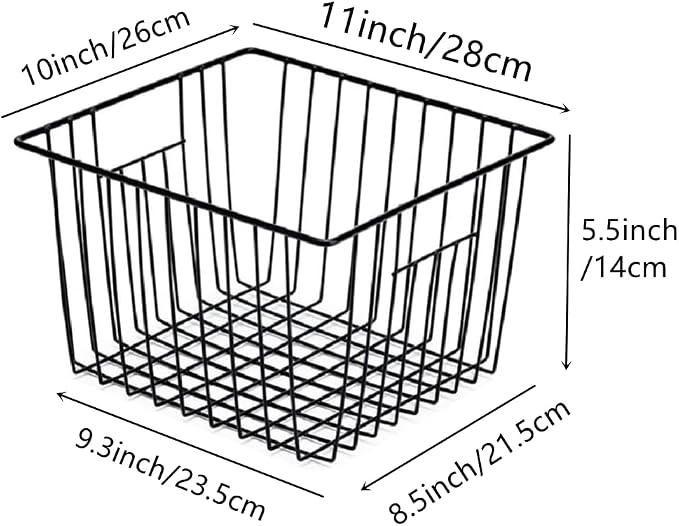 Slideep Refrigerator Freezer Organizer Wire Storage Basket, Farmhouse Food Wire - Image 2