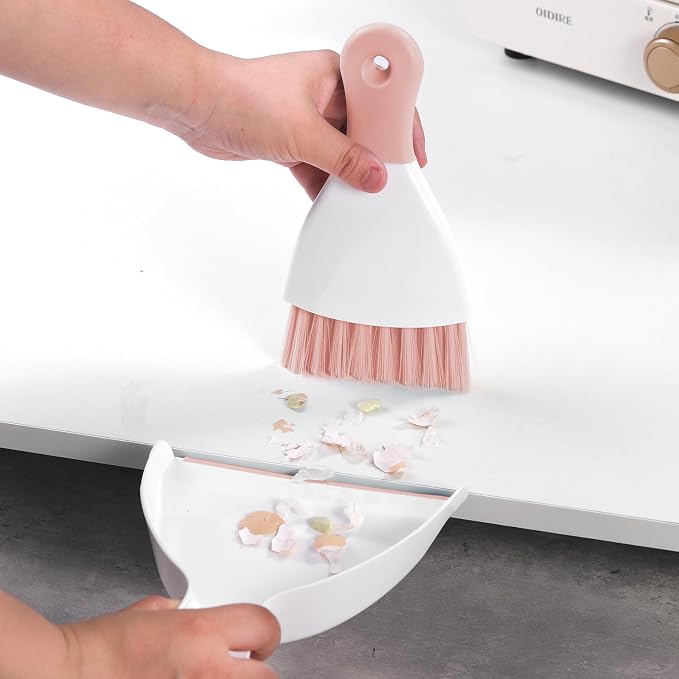 NACENA Mini Dustpan and Brush Set 2 Pack, Small Broom and Dustpan Set Dust Pan - Image 3