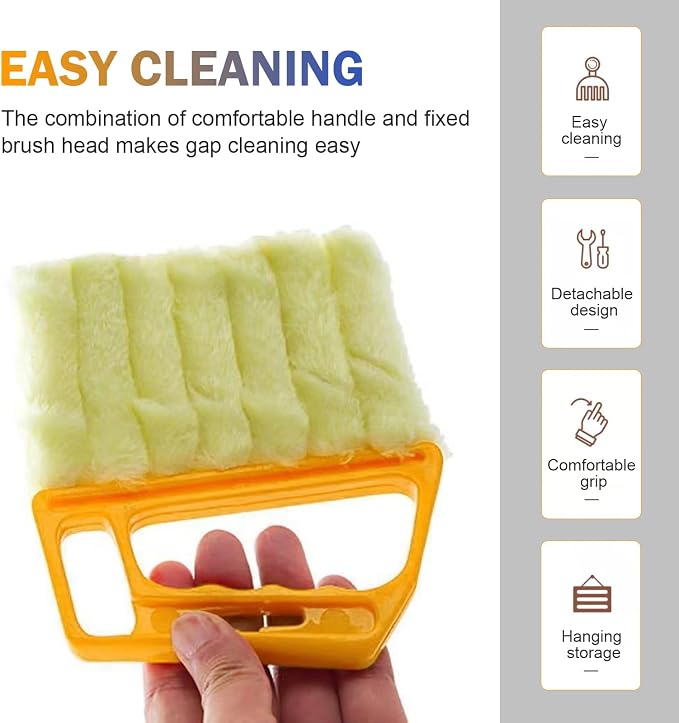 WZP 2PCS Blind Cleaner Duster Tool, Mini 7 Fingers Air Vent Cleaners, Handheld - Image 6