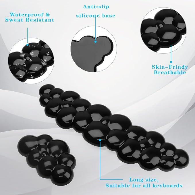 Gel Cloud Keyboard and Mouse Wrist Rest, Cute Wrist Support and Arm Support - Image 4