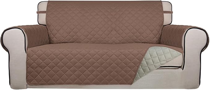 PureFit Reversible Quilted Sofa Cover, Water Resistant Slipcover Furniture by PureFit