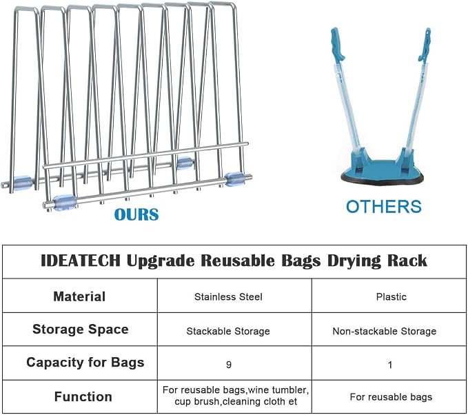 Reusable Storage Bags Rack, Drying Rack - Image 4