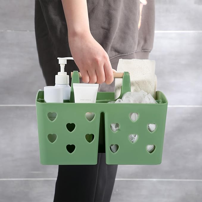 Anyoifax Portable Shower Caddy Plastic Shower Basket Organizer Divided Bathroom - Image 5