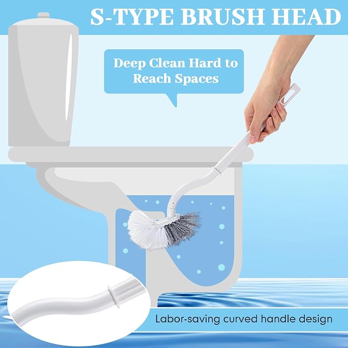 12 Pcs Curved Toilet Bowl Brush Bulk Bathroom Deep Cleaning Toilet Cleaner - Image 3