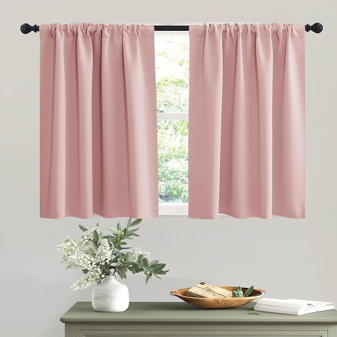 RYB HOME Blackout Curtains for Kitchen, Small Window Curtains Blinds, Thermal by RYBHOME