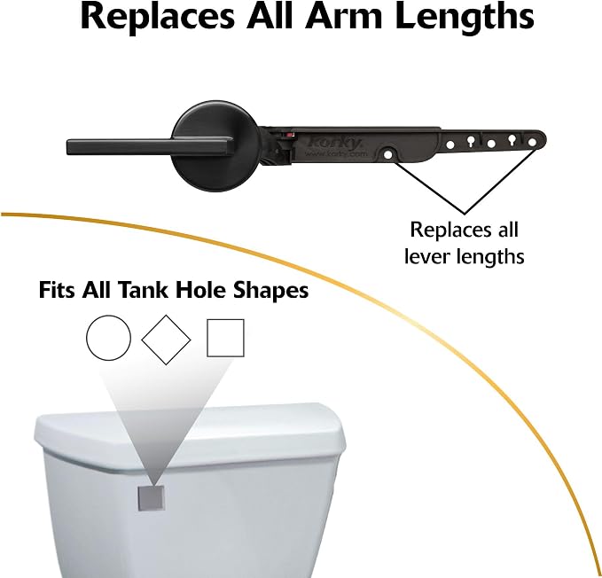 Korky StrongARM Metal Toilet Handle and Lever - Image 4