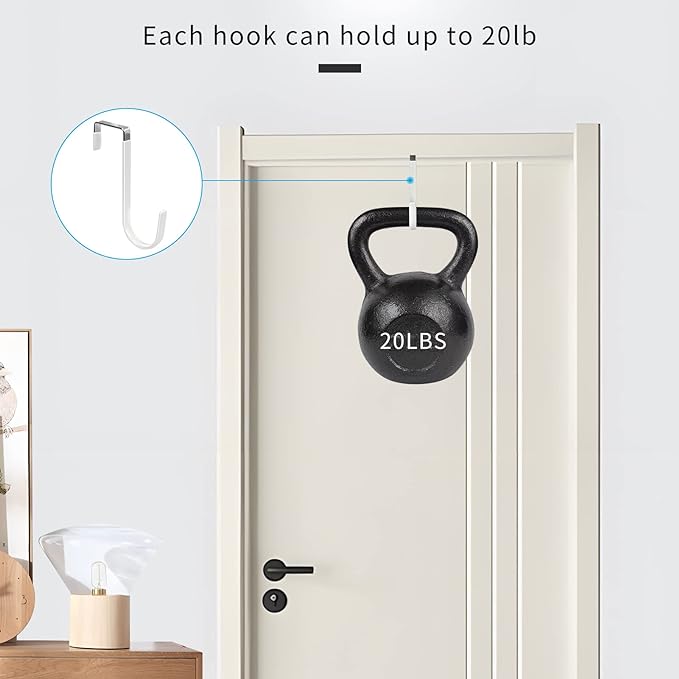 FYY Over The Door Hooks, 4 Pack Hangers Hooks - Image 4