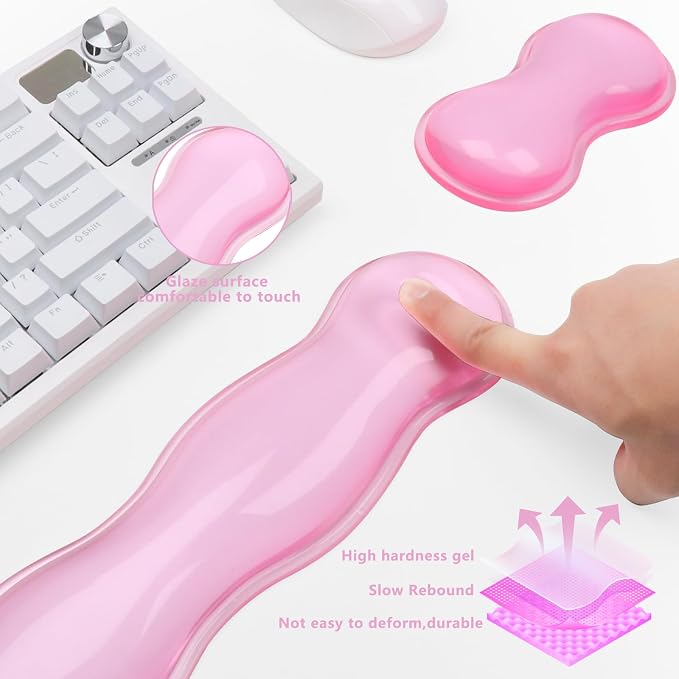 Gel Keyboard and Mouse Wrist Rest, Cute Wrist Support and Arm Support Keyboard - Image 3