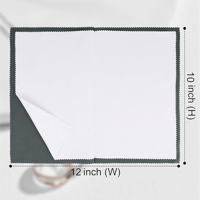 2PC Set X-Large 12''x10'' Silver Jewelry Polishing Cloths, Premium Silverware - Image 4