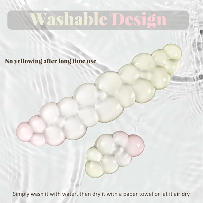 Gel Keyboard Wrist Rest Cloud Set, - Image 4
