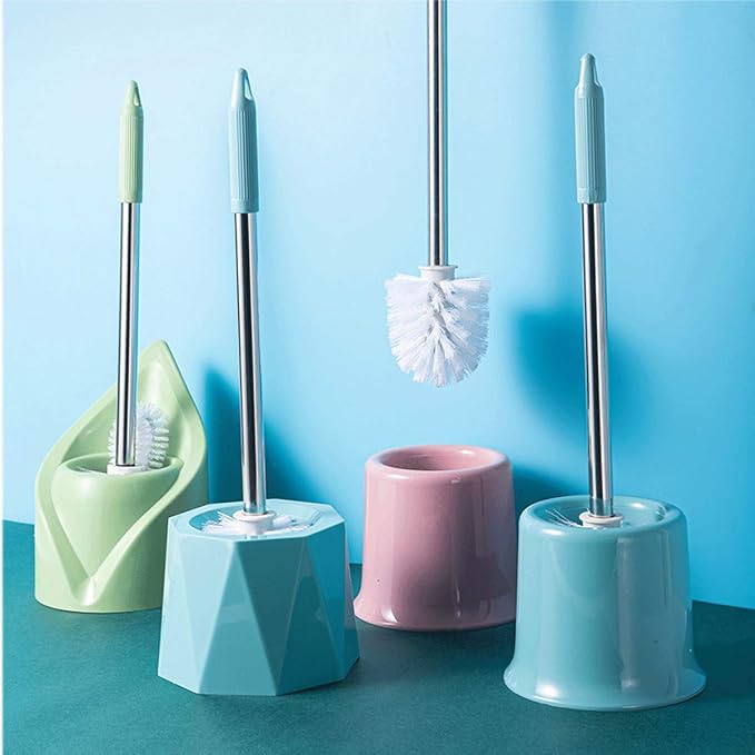Toilet Brush and Holder, Stainless Steel Toilet Bowl Cleaning Brush Set - Image 2