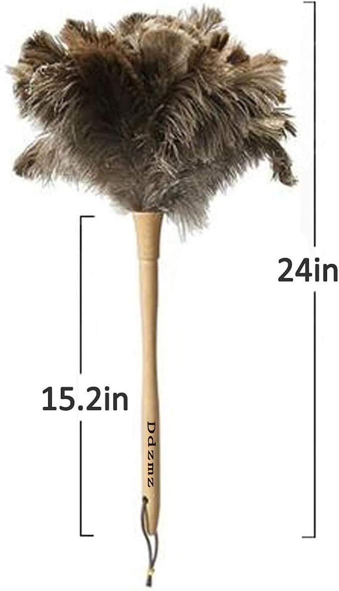 Feather Dusters for Cleaning, Feather Duster Ddzmz Fluffy Natural Genuine - Image 2