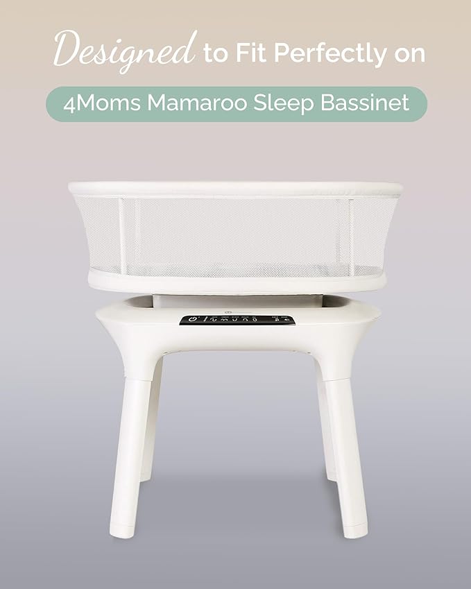 Bassinet Fitted Sheets for 4moms Mamaroo Sleep Bassinet - Fits 18 x 30 Inch Oval Bassinet Mattress - Buttery Soft, Premium Stretchy Jersey Knit Sheets - Sky + Sage + Cloud, 3 Pack