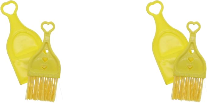 Yellow Mini Dustpan with Brush by SandTCollection