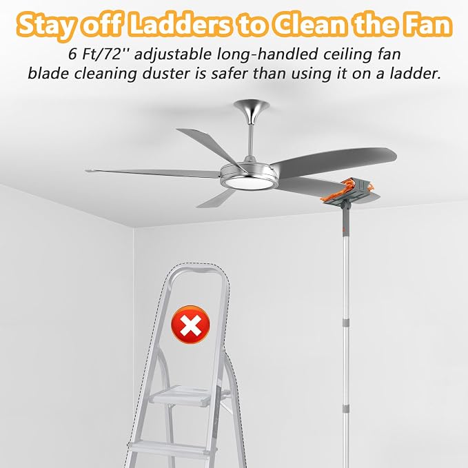 Ceiling Fan Cleaner Duster, Reusable Cleaning Tool - Image 3