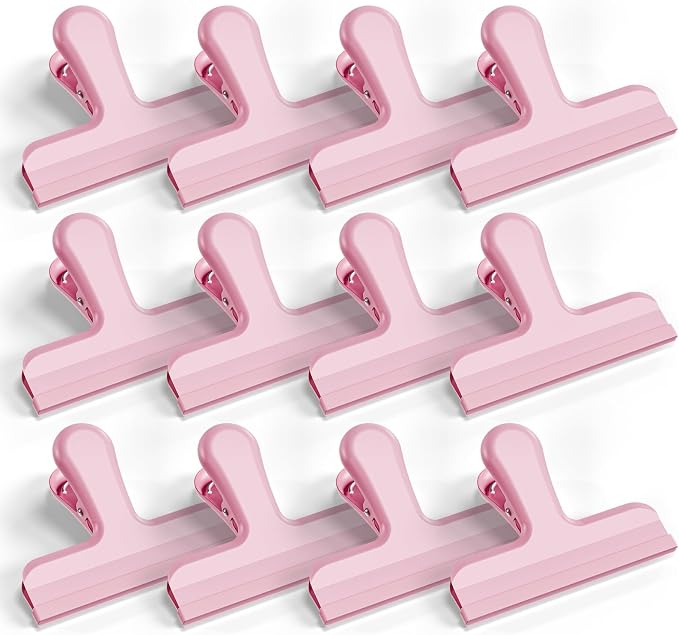 HOUSE AGAIN 12 Pack Stainless Steel Chip Bag Clips Covered by HOUSEAGAIN