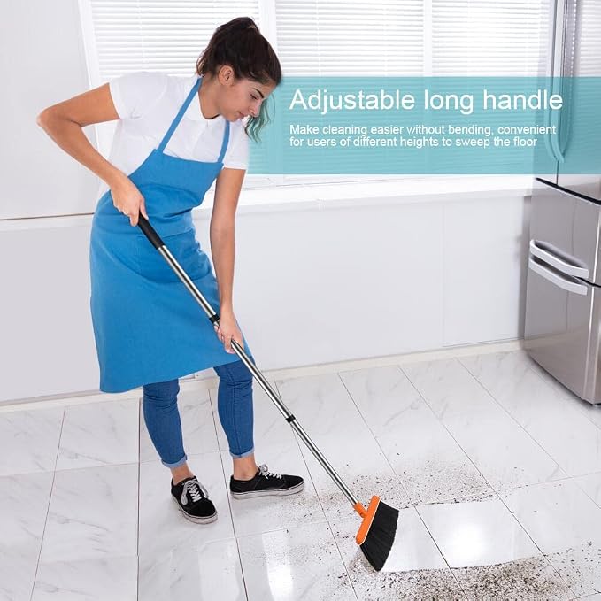 FGY Long Handle Broom and Dustpan Set 53" Broom - Image 2