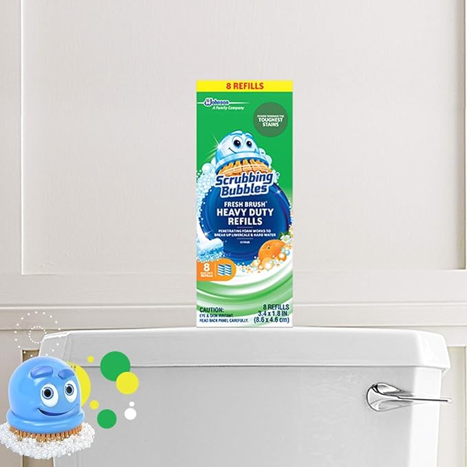 Scrubbing Bubbles Flushable Toilet Wand Refills, Fresh Brush Heavy Duty Toilet - Image 6