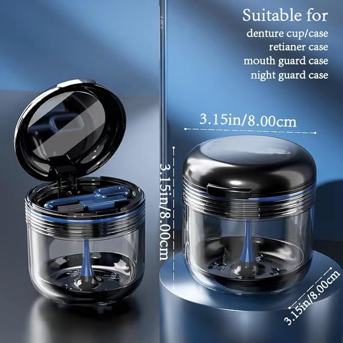 Retainer case, Denture Bath Cup，Retainer Cleaner Case Box, Night Mouth Guard - Image 2