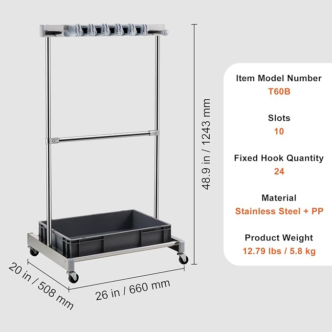 VEVOR Garden Tool Organizer, 10 Slots - Image 7