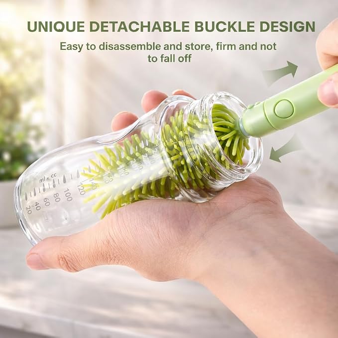 Travel Bottle Cleaner kit, 7in1 Baby Toddler Travel Essential Silicone Bottle - Image 6