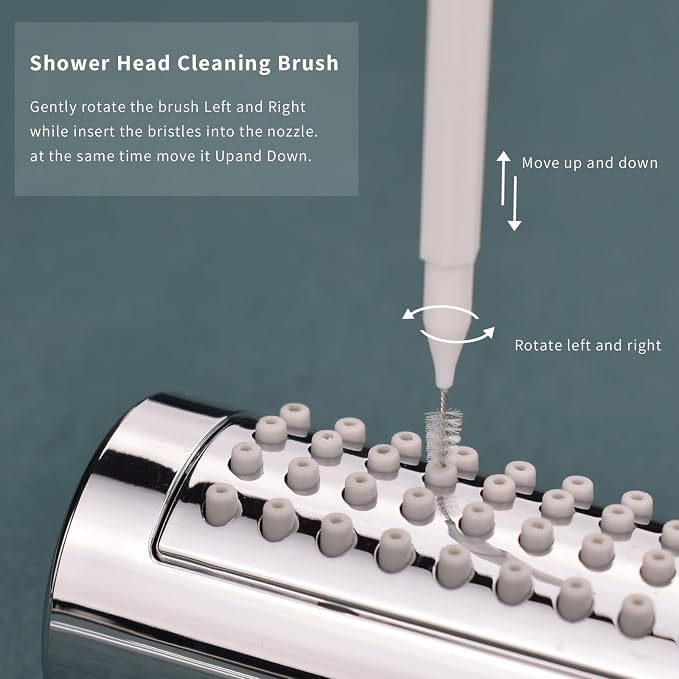 Shower Head Cleaning Brushes, Anti Clogging Cleaner Brush Shower Nozzle Clog - Image 4