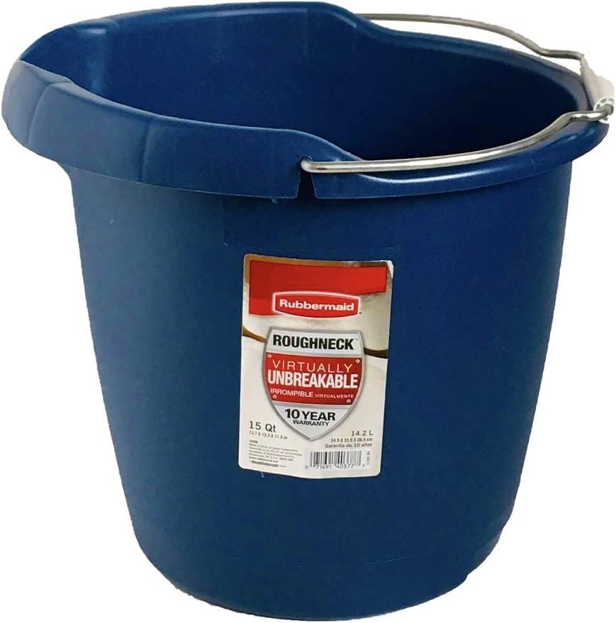 Rubbermaid Commercial Products 15QT Round Bucket, Comfortable/Durable Pour - Image 4